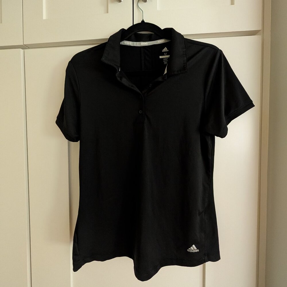 Adidas Golf Shirt - Medium - Black
